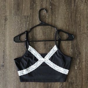 Black tank with lace